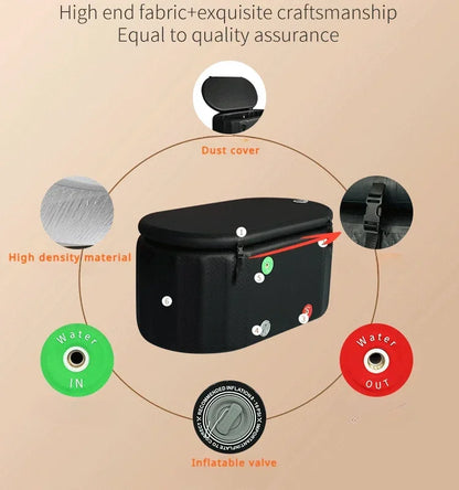 132 Gal Portable Inflatable Ice Bathtub 150*80*75cm for Athletes Ice Baths Outdoor Cold Water Therapy Recovery Pod ,Include Pump