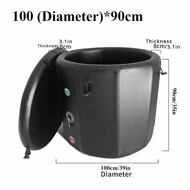 132 Gal Portable Inflatable Ice Bathtub 150*80*75cm for Athletes Ice Baths Outdoor Cold Water Therapy Recovery Pod ,Include Pump